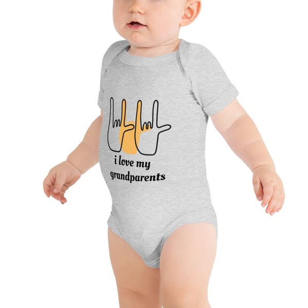 i love my grandparents sign baby bodysuit