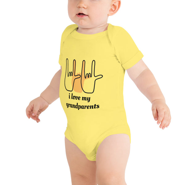 i love my grandparents sign baby bodysuit