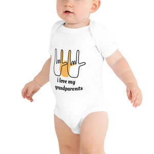 i love my grandparents sign baby bodysuit